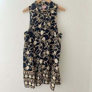 Show Me Your MuMu Carly collared dress Shellys yacht‎ club nautical Size Large